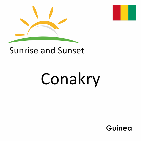 Sunrise and sunset times for Conakry, Guinea