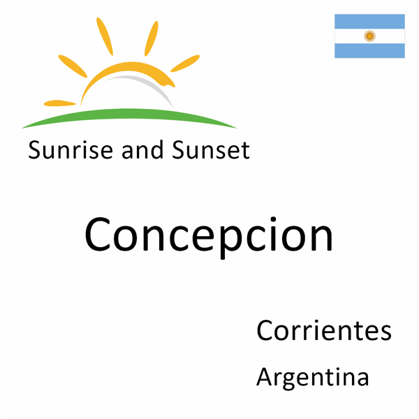 Sunrise and sunset times for Concepcion, Corrientes, Argentina