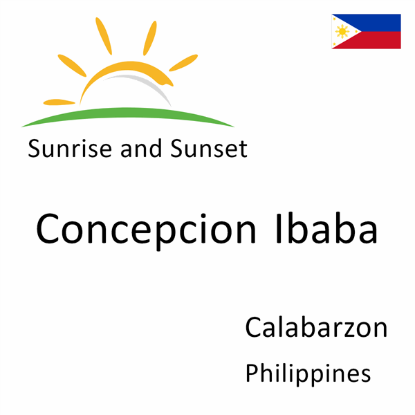 Sunrise and sunset times for Concepcion Ibaba, Calabarzon, Philippines