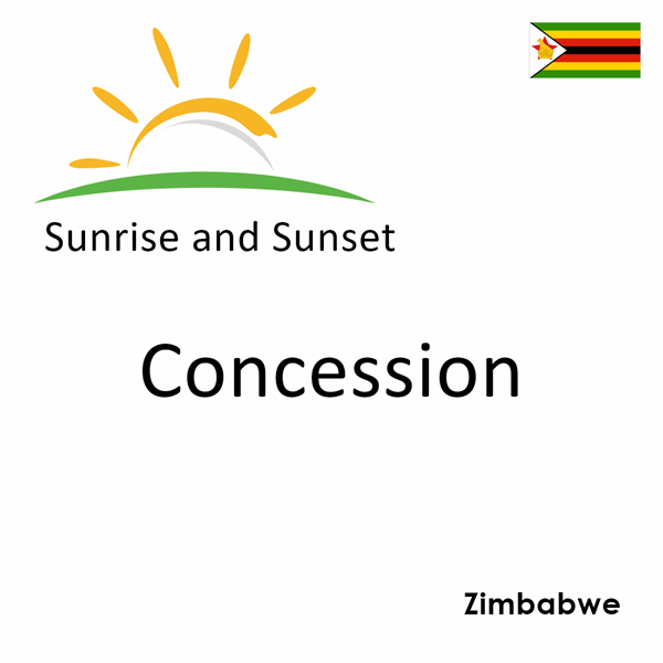 Sunrise and sunset times for Concession, Zimbabwe