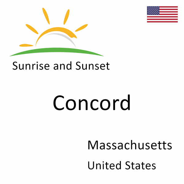 Sunrise and sunset times for Concord, Massachusetts, United States