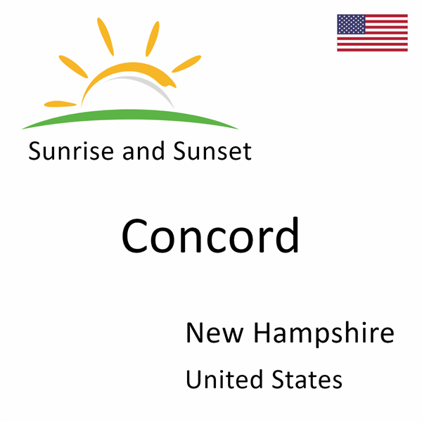 Sunrise and sunset times for Concord, New Hampshire, United States