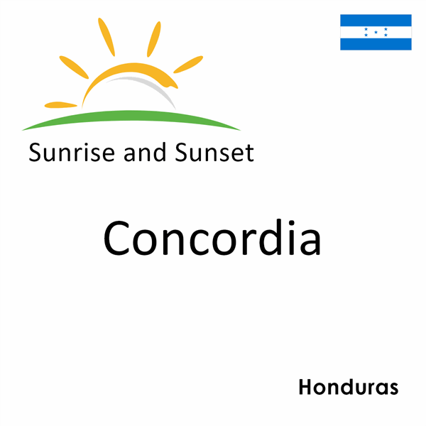 Sunrise and sunset times for Concordia, Honduras