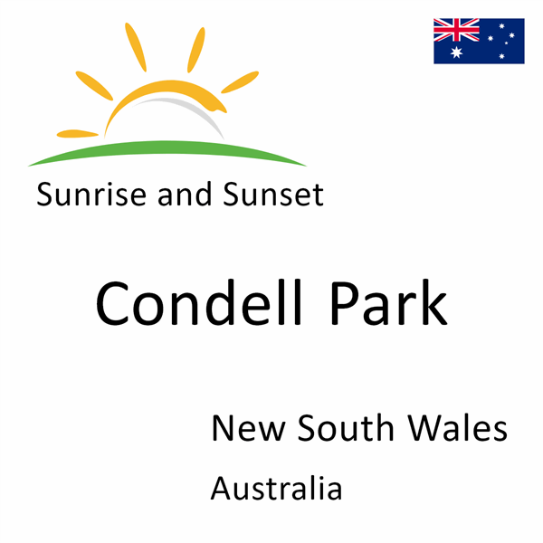 Sunrise and sunset times for Condell Park, New South Wales, Australia