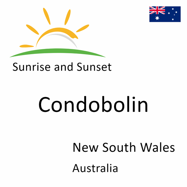 Sunrise and sunset times for Condobolin, New South Wales, Australia