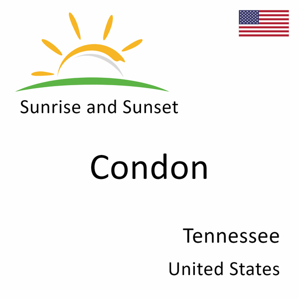 Sunrise and sunset times for Condon, Tennessee, United States