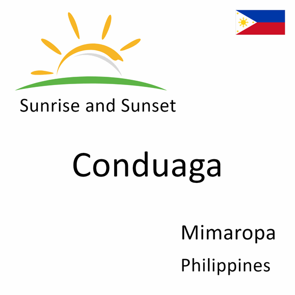 Sunrise and sunset times for Conduaga, Mimaropa, Philippines