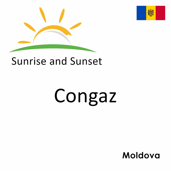 Sunrise and sunset times for Congaz, Moldova