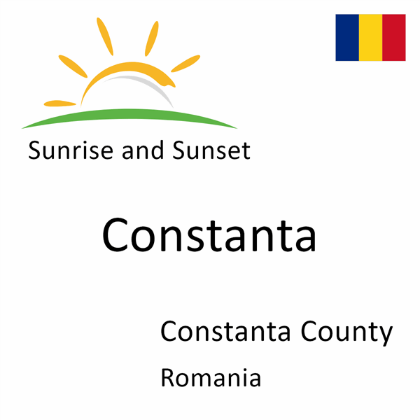 Sunrise and sunset times for Constanta, Constanta, Romania