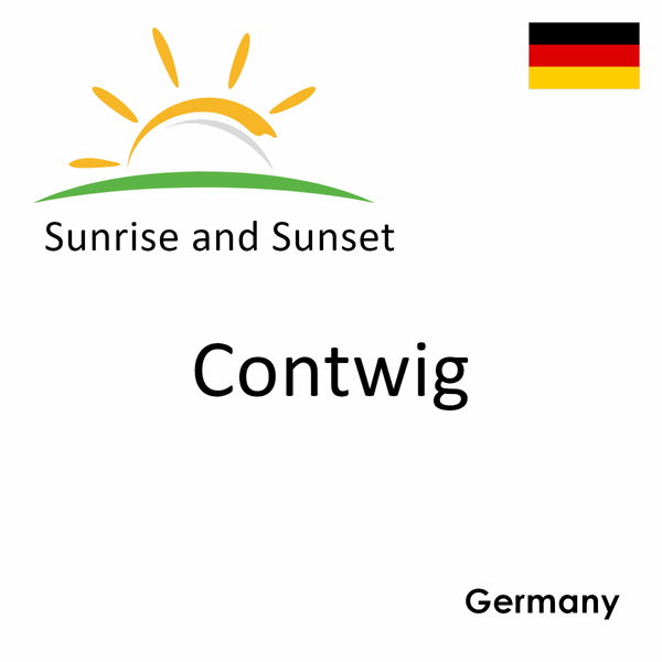 Sunrise and sunset times for Contwig, Germany