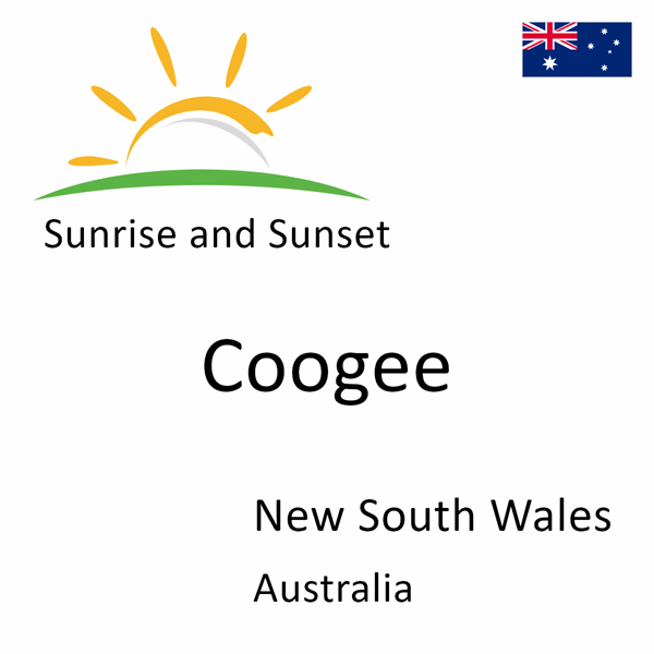 Sunrise and sunset times for Coogee, New South Wales, Australia