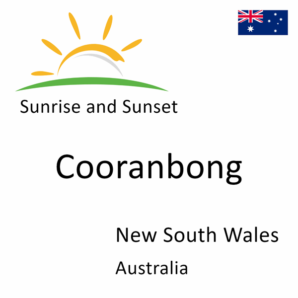 Sunrise and sunset times for Cooranbong, New South Wales, Australia