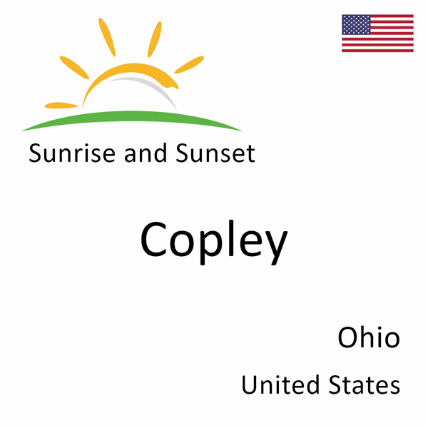 Sunrise and sunset times for Copley, Ohio, United States