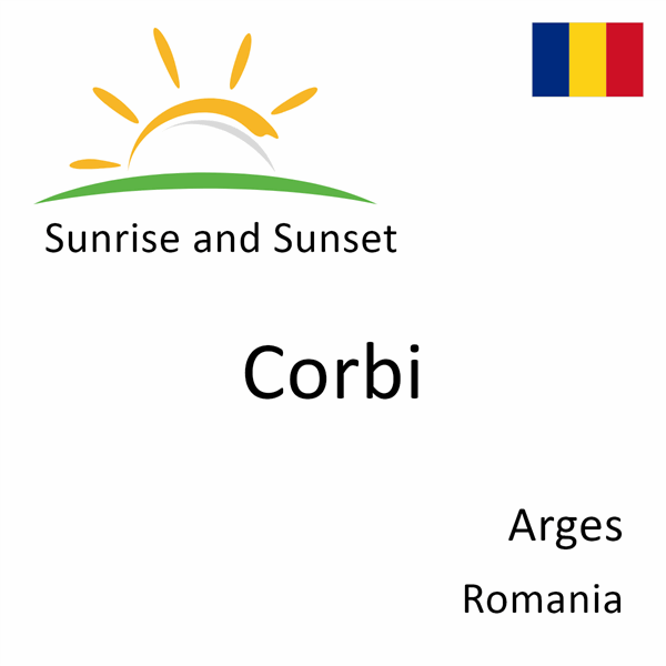 Sunrise and sunset times for Corbi, Arges, Romania