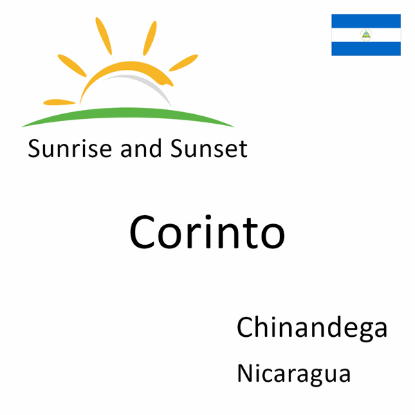 Sunrise and sunset times for Corinto, Chinandega, Nicaragua