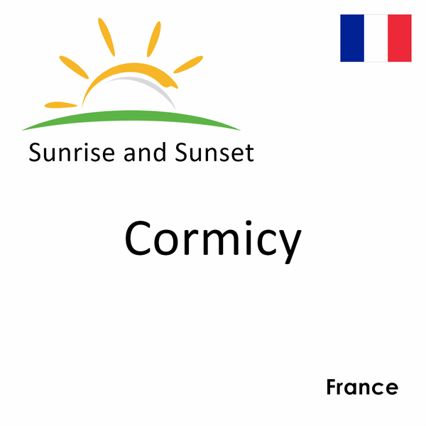 Sunrise and sunset times for Cormicy, France