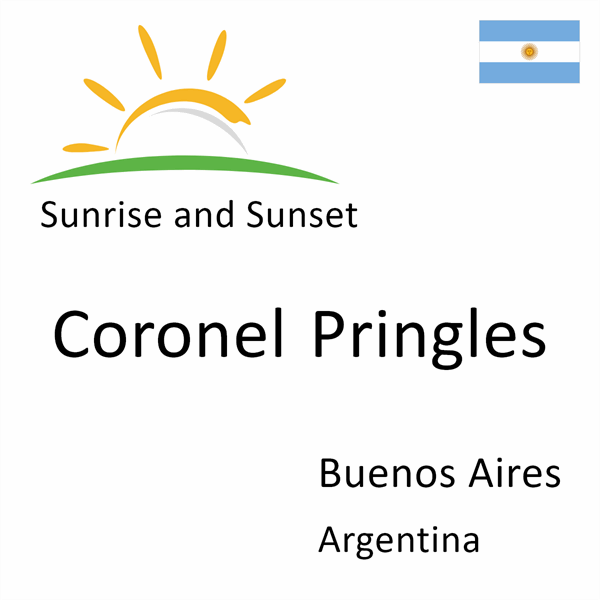 Sunrise and sunset times for Coronel Pringles, Buenos Aires, Argentina