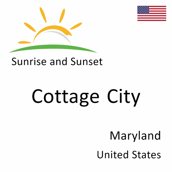 Sunrise and sunset times for Cottage City, Maryland, United States