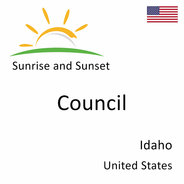 Sunrise and sunset times for Council, Idaho, United States