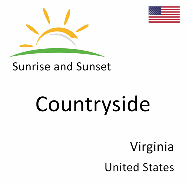 Sunrise and sunset times for Countryside, Virginia, United States