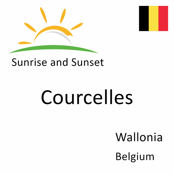 Sunrise and sunset times for Courcelles, Wallonia, Belgium