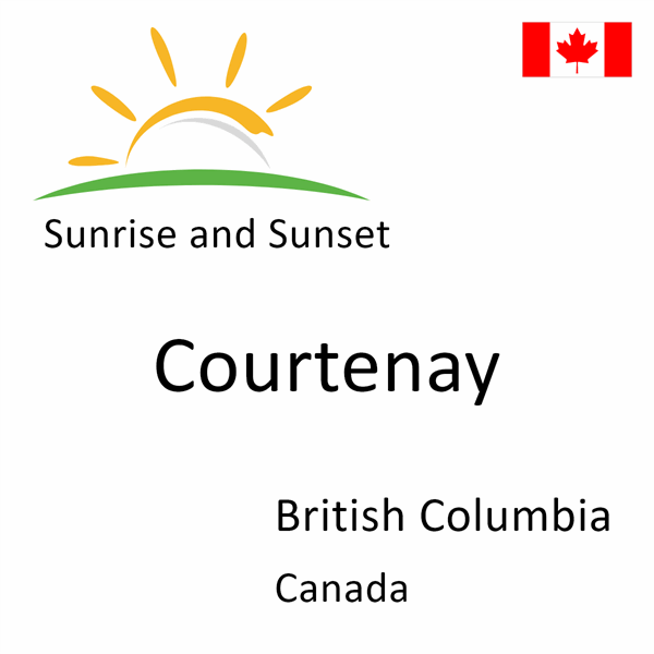 Sunrise and sunset times for Courtenay, British Columbia, Canada