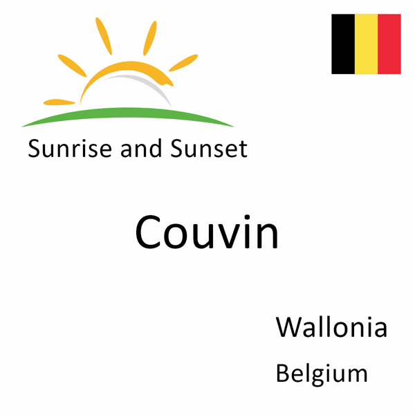 Sunrise and sunset times for Couvin, Wallonia, Belgium