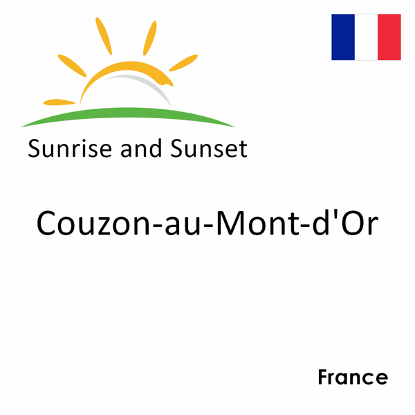 Sunrise and sunset times for Couzon-au-Mont-d'Or, France