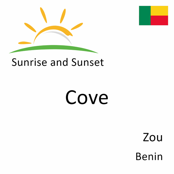 Sunrise and sunset times for Cove, Zou, Benin