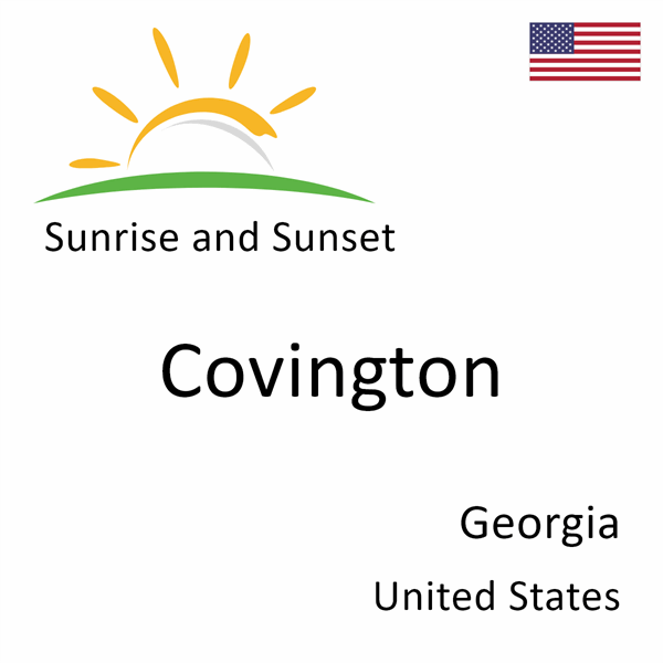 Sunrise and sunset times for Covington, Georgia, United States