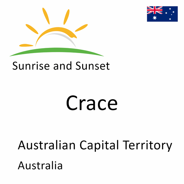 Sunrise and sunset times for Crace, Australian Capital Territory, Australia