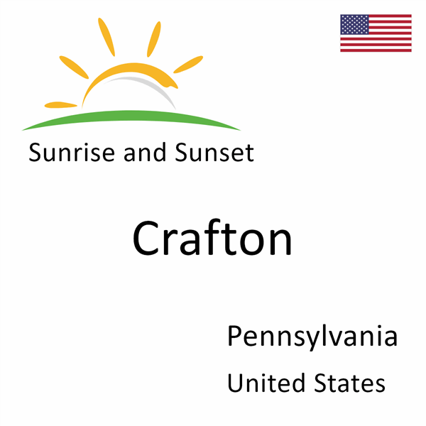 Sunrise and sunset times for Crafton, Pennsylvania, United States