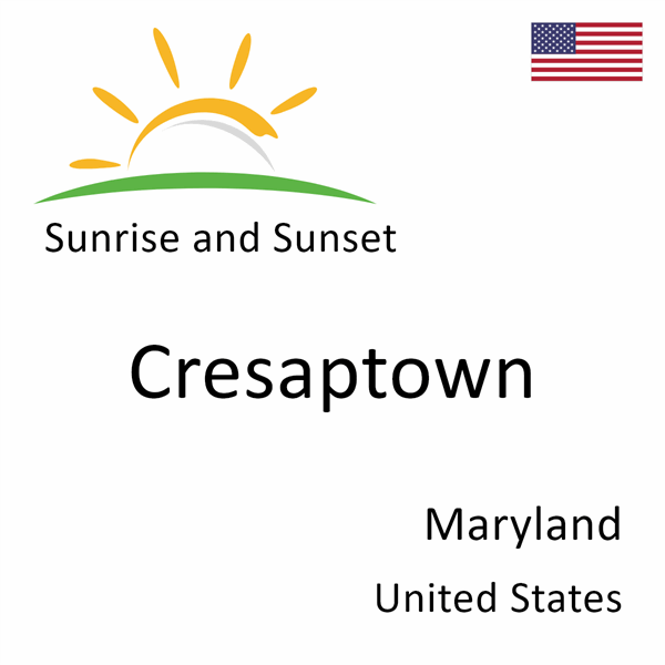 Sunrise and sunset times for Cresaptown, Maryland, United States