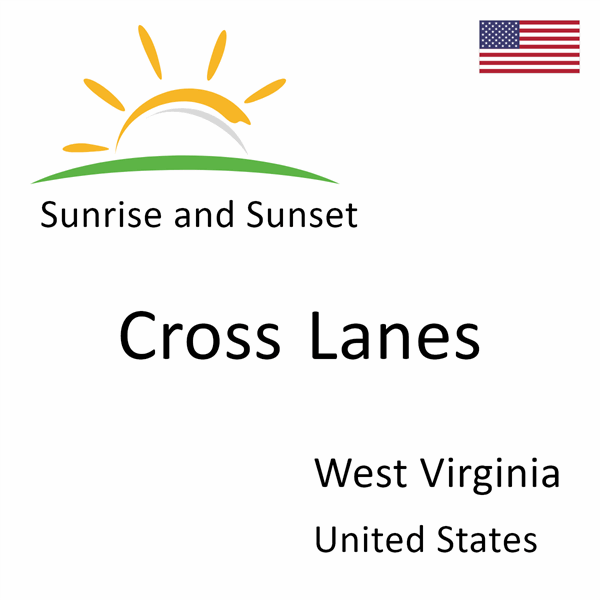Sunrise and sunset times for Cross Lanes, West Virginia, United States
