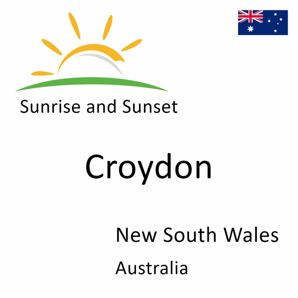Sunrise and sunset times for Croydon, New South Wales, Australia