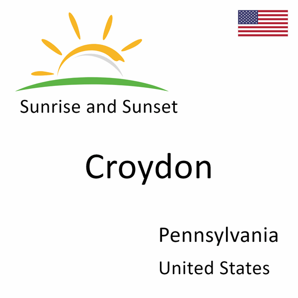 Sunrise and sunset times for Croydon, Pennsylvania, United States