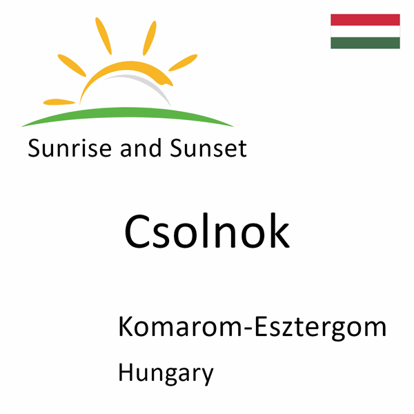 Sunrise and sunset times for Csolnok, Komarom-Esztergom, Hungary