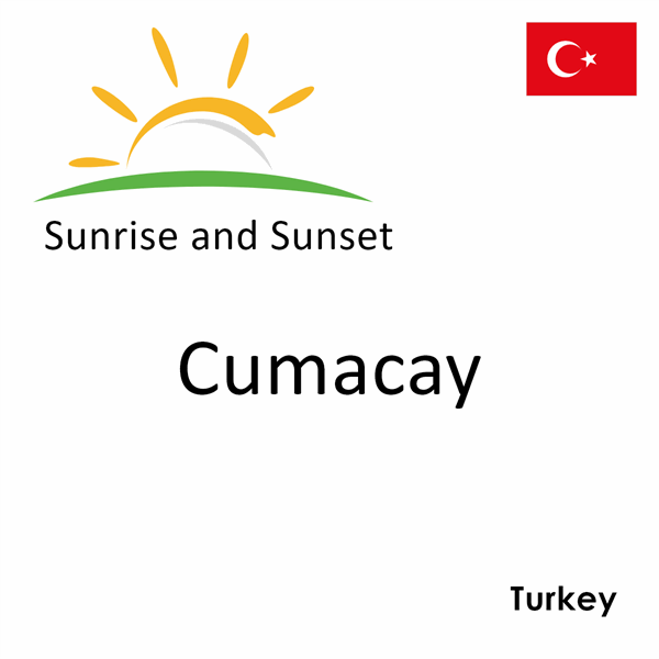 Sunrise and sunset times for Cumacay, Turkey