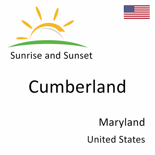 Sunrise and sunset times for Cumberland, Maryland, United States