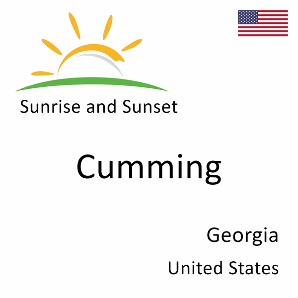 Sunrise and sunset times for Cumming, Georgia, United States