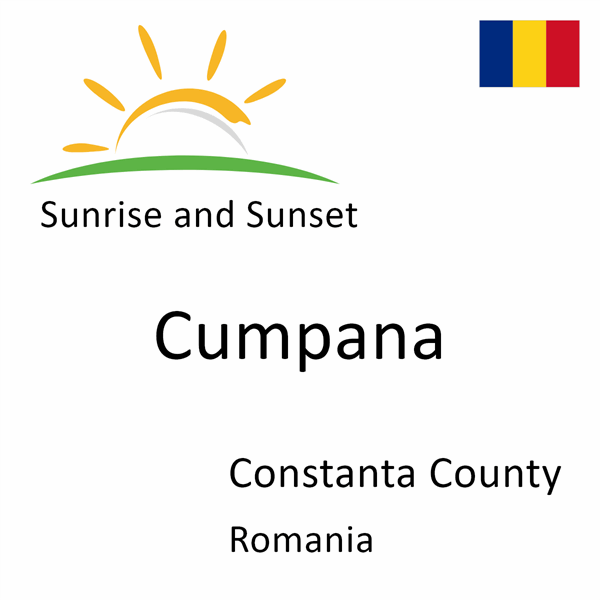 Sunrise and sunset times for Cumpana, Constanta County, Romania