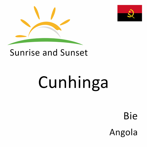 Sunrise and sunset times for Cunhinga, Bie, Angola