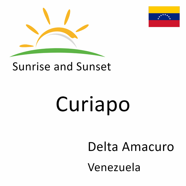Sunrise and sunset times for Curiapo, Delta Amacuro, Venezuela