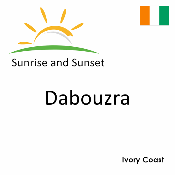 Sunrise and sunset times for Dabouzra, Ivory Coast