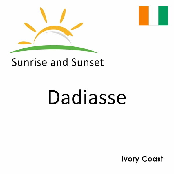 Sunrise and sunset times for Dadiasse, Ivory Coast