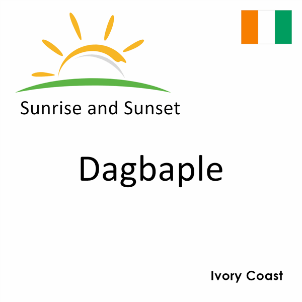 Sunrise and sunset times for Dagbaple, Ivory Coast