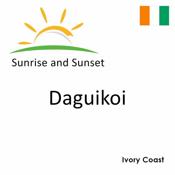 Sunrise and sunset times for Daguikoi, Ivory Coast