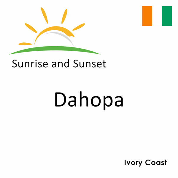 Sunrise and sunset times for Dahopa, Ivory Coast