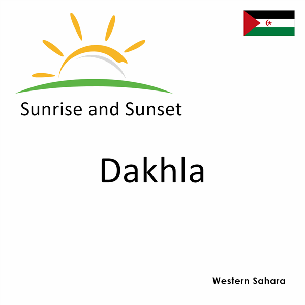 Sunrise and sunset times for Dakhla, Western Sahara