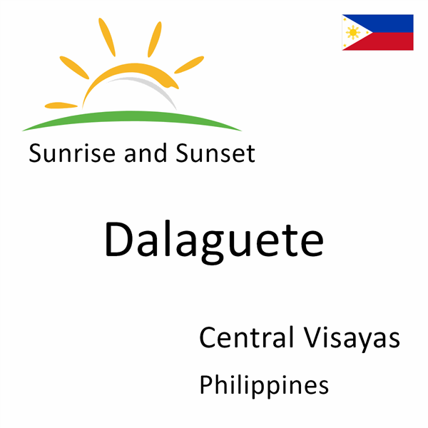 Sunrise and sunset times for Dalaguete, Central Visayas, Philippines